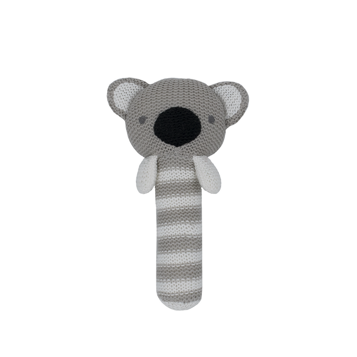 Cotton Knitted Rattle - Kassey Koala