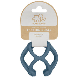 Silicone Teether Ball Steel Blue