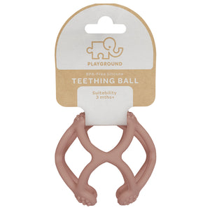 Silicone Teether Ball Steel Rose
