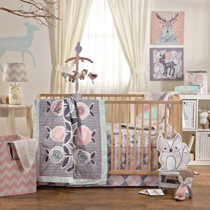 4pc Crib Bedding Set Sparrow Living Textiles1