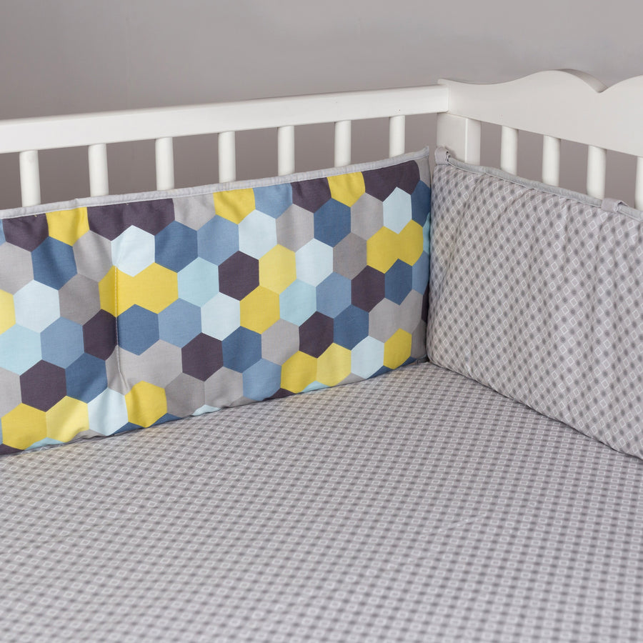 Hexagons Crib Bumper - Living Textiles Co.