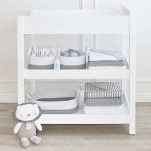 3PC Cotton Nursery Storage - Grey