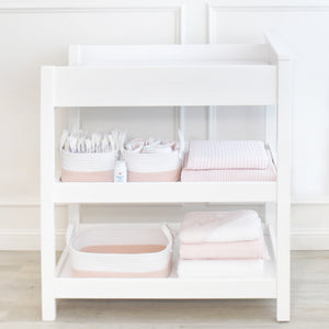 3PC Cotton Nursery Storage - Pink