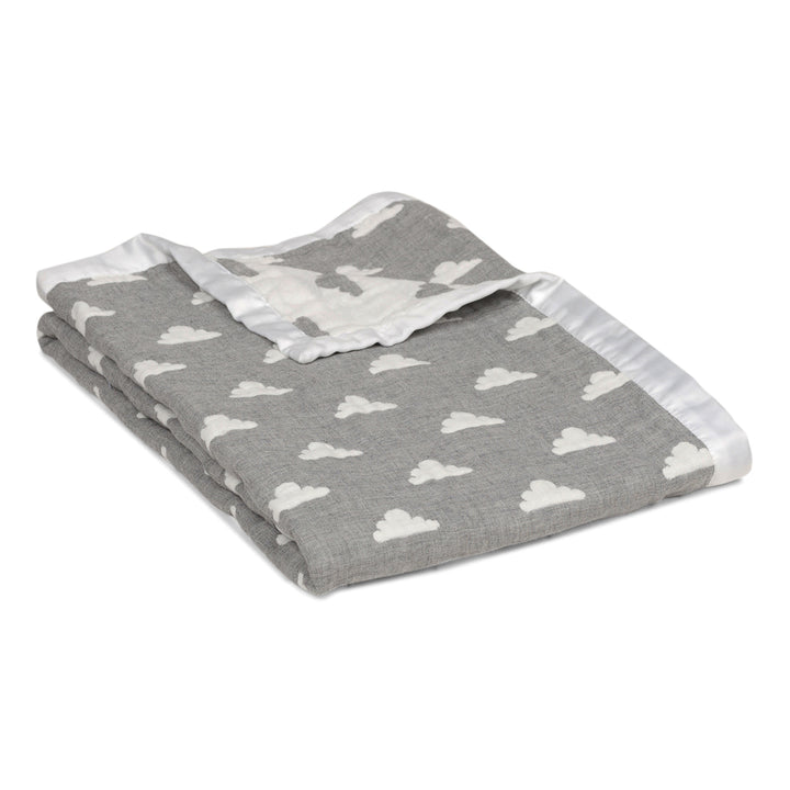 Muslin Jacquard Blanket - Grey Clouds