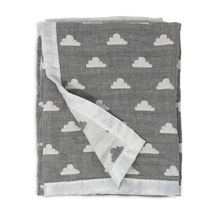 Muslin Jacquard Blanket - Grey Clouds