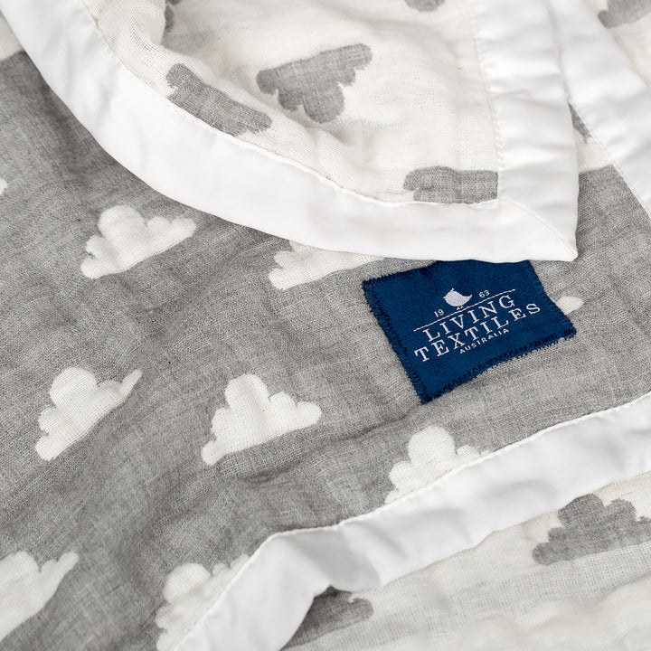 Muslin Jacquard Blanket - Grey Clouds