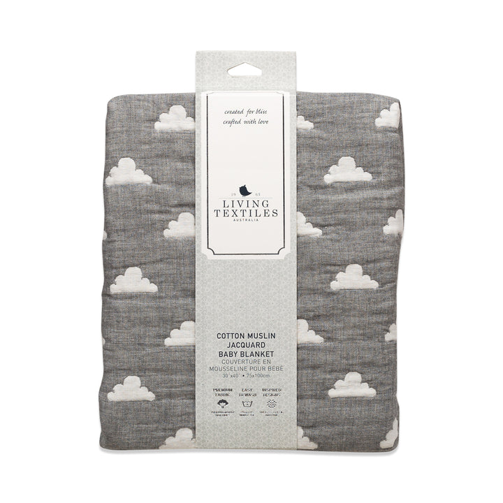 Muslin Jacquard Blanket - Grey Clouds