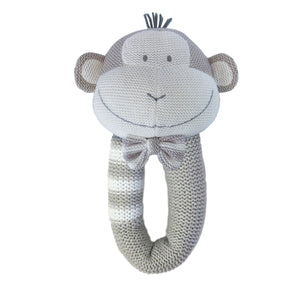 Cotton Knitted Rattle Joe Monkey – Living Textiles Co