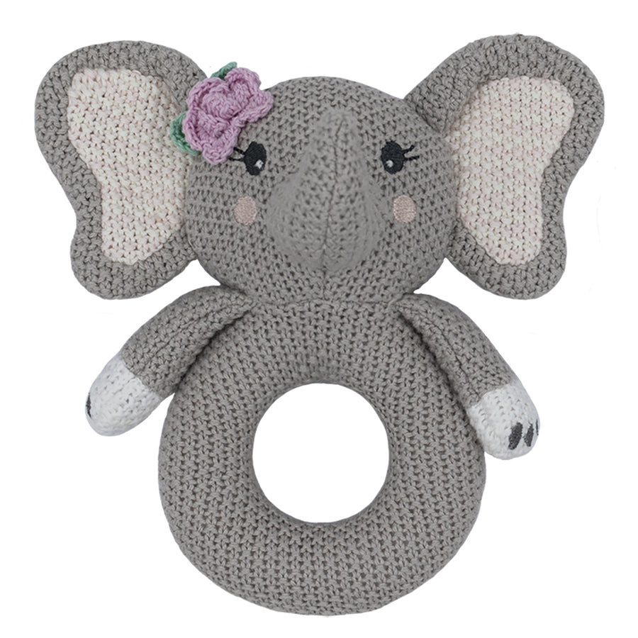 Whimsical Knit Rattle - Ella Elephant