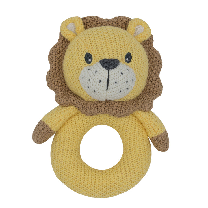 Whimsical Knit Rattle - Leo Lion