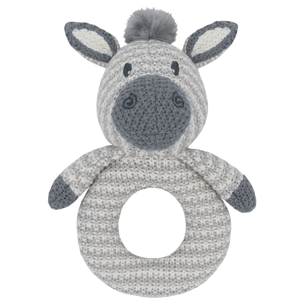 Whimsical Knit Rattle - Zac Zebra – Living Textiles Co