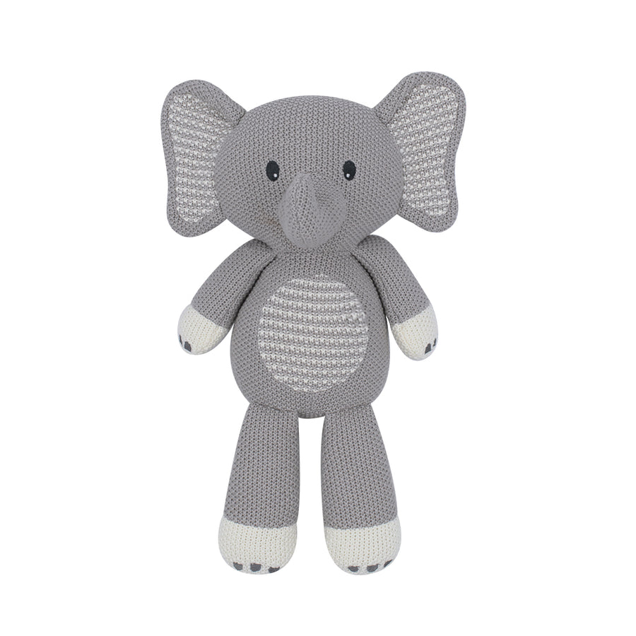Whimsical Knit Toy - Mason Elephant