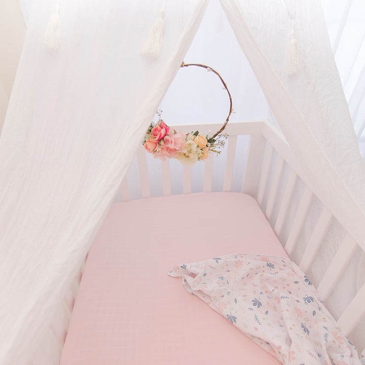 Organic Muslin 2pk Crib Fitted Sheet - Botanical