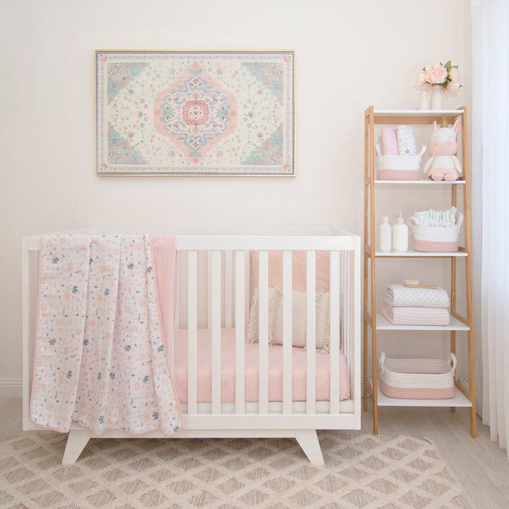 Organic Muslin 2pk Crib Fitted Sheet - Botanical