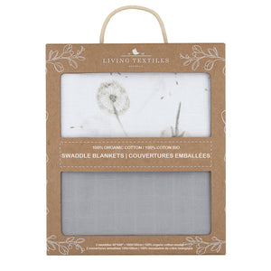 Organic Muslin 2pk Swaddle Blankets - Dandelion