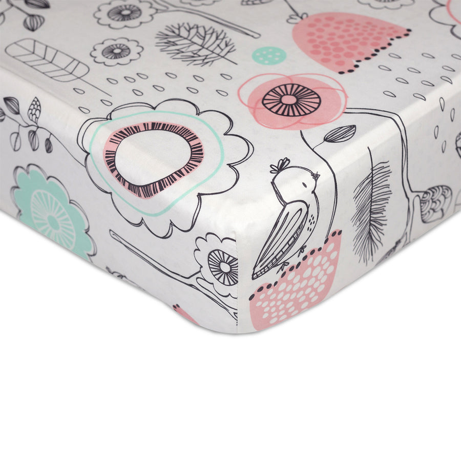 4pc Crib Bedding Set - Sparrow | Living Textiles Co.