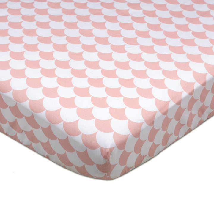 Crib Fitted Sheet - Kayden Pink Scallops