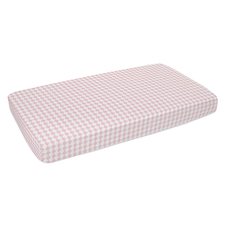 Crib Fitted Sheet - Kayden Pink Scallops