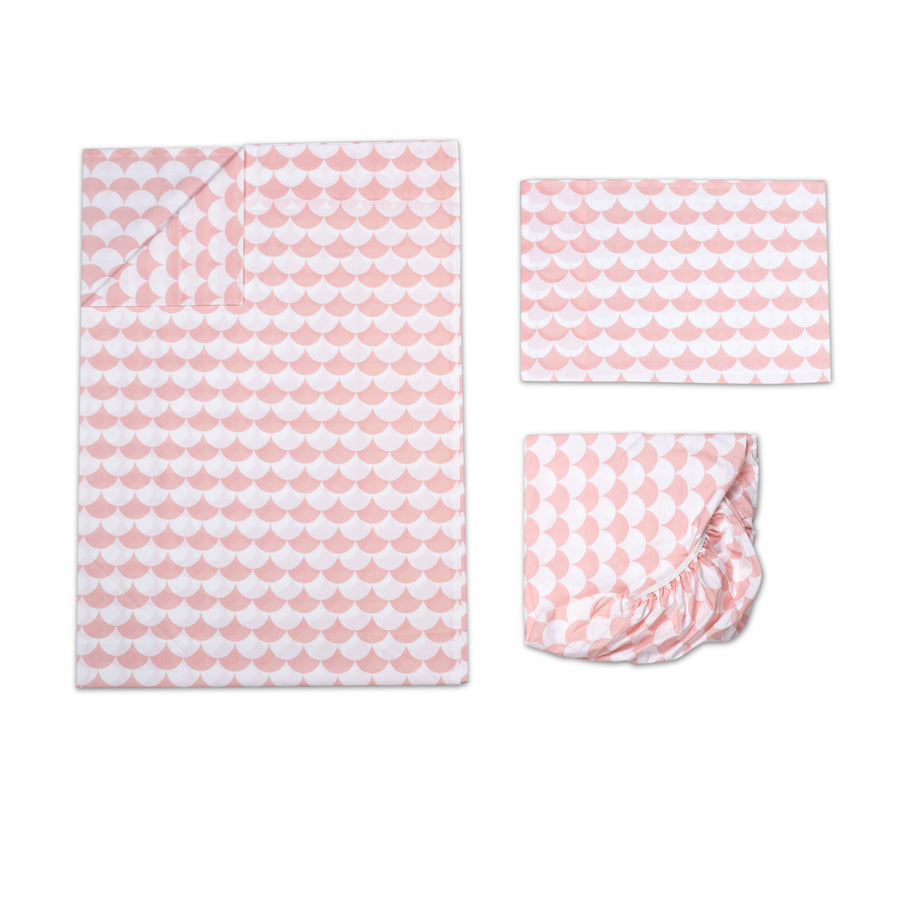 Toddler Sheet Set - Kayden Pink Scallops