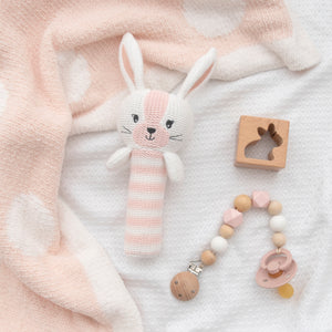 Huggable Knit Rattle - Lucy Bunny